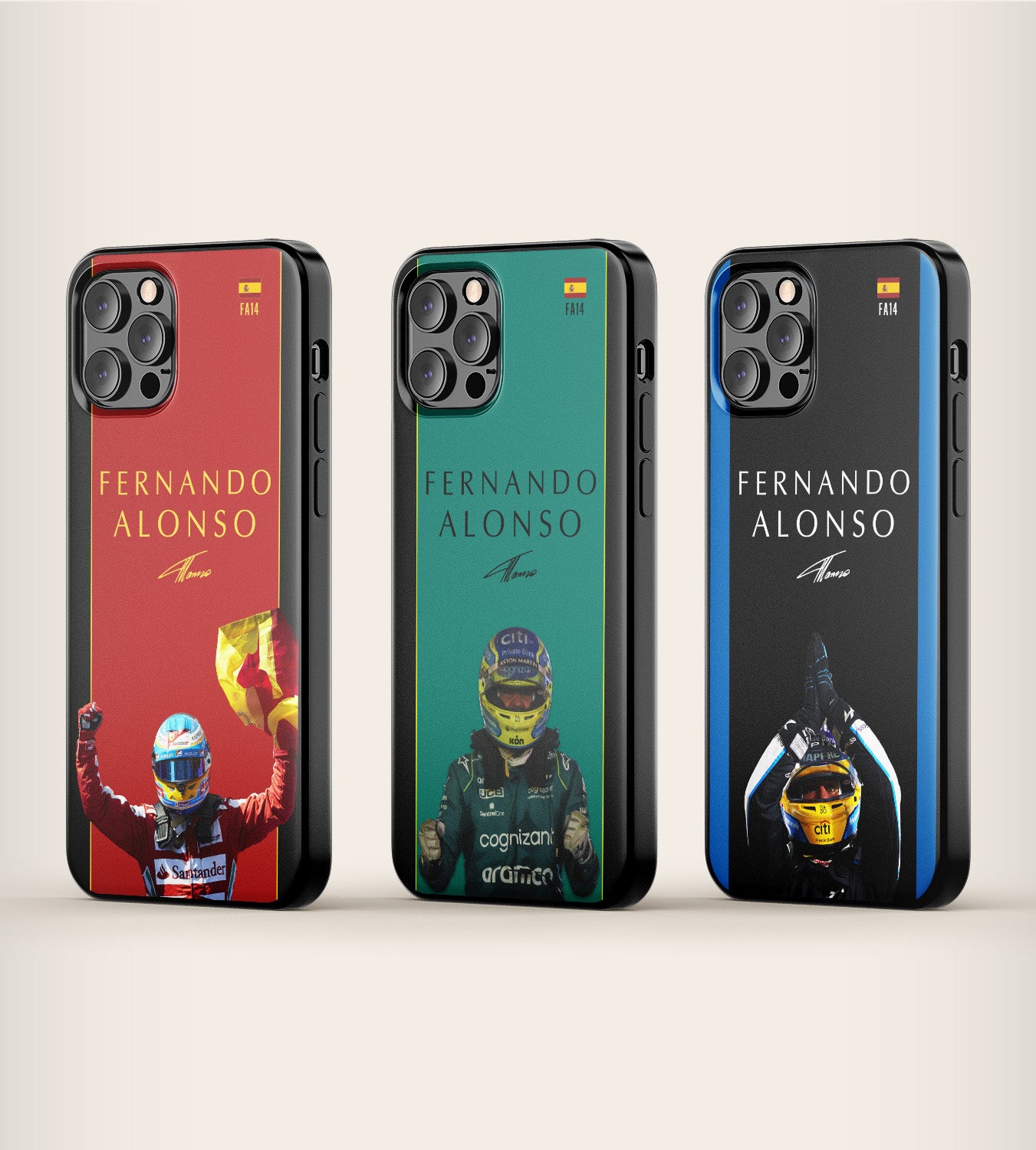 Formula 1 Alpine and Aston Martin driver Fernando Alonso phone case