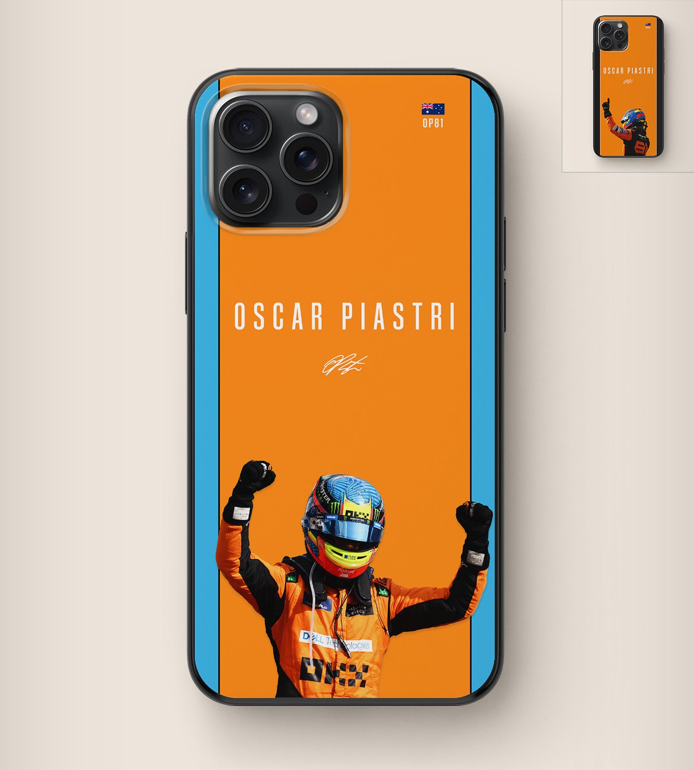 Formula 1 McLaren driver Oscar Piastri phone case