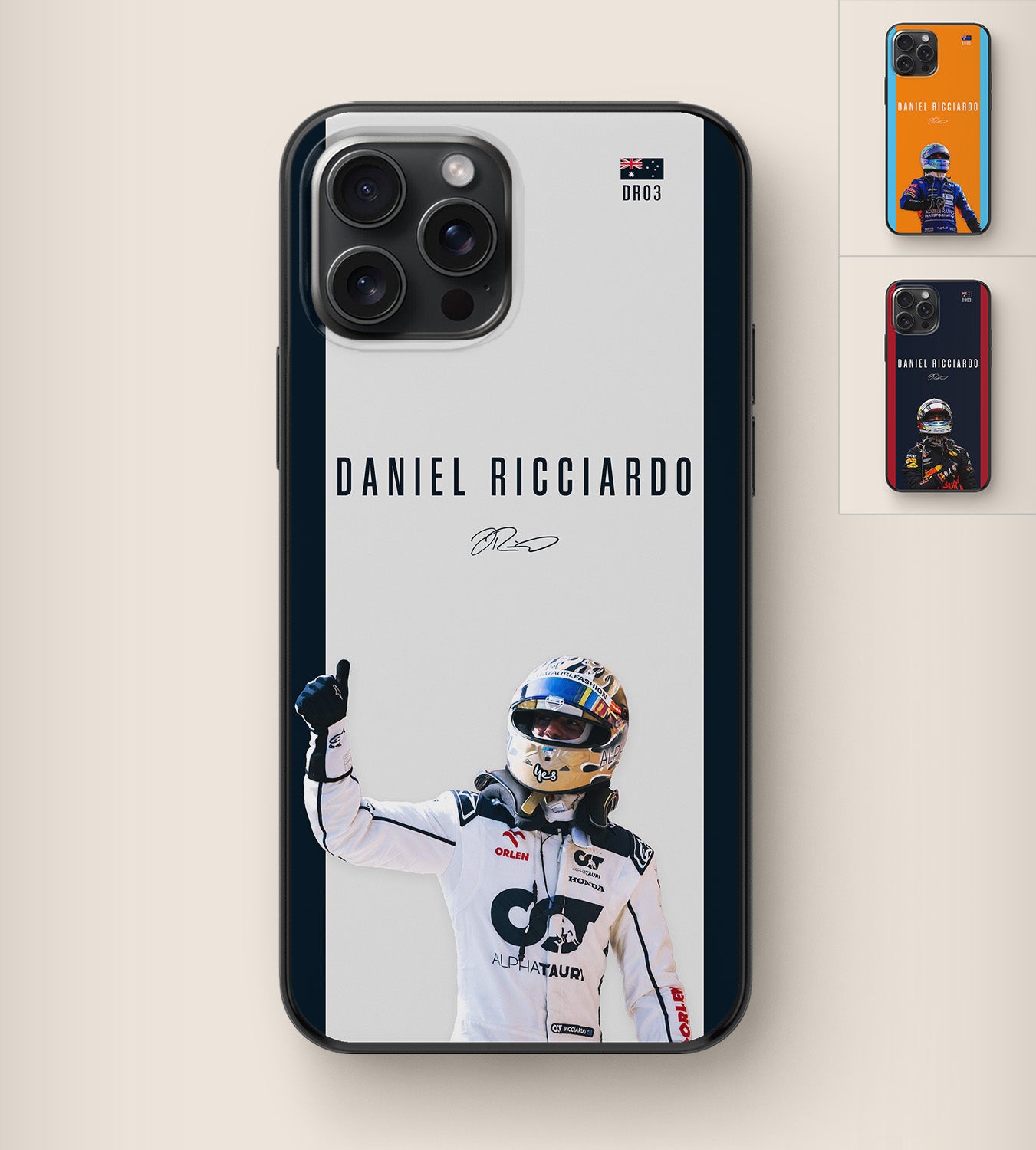 Formula 1 Alpha Tauri driver Daniel Ricciardo phone case