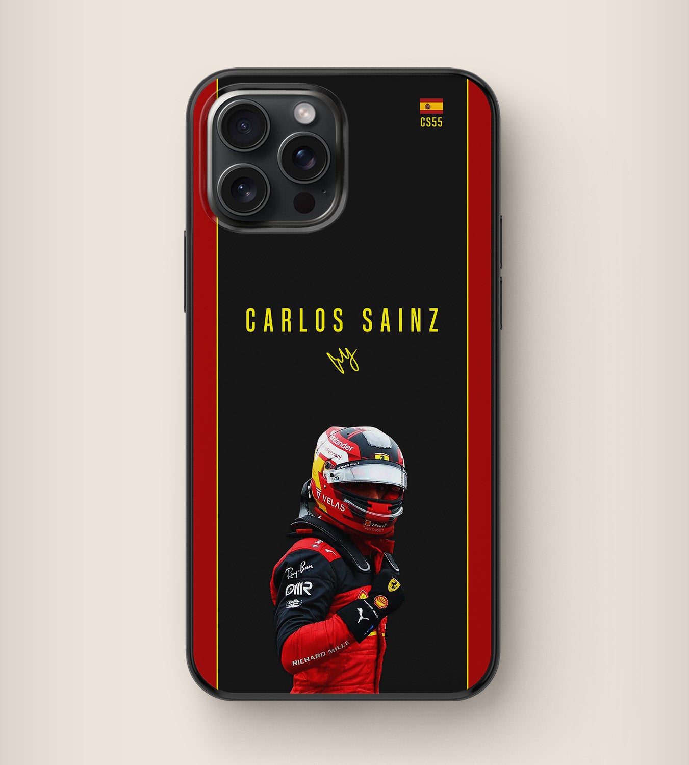 Formula 1 Ferrari driver Carlos Sainz phone case