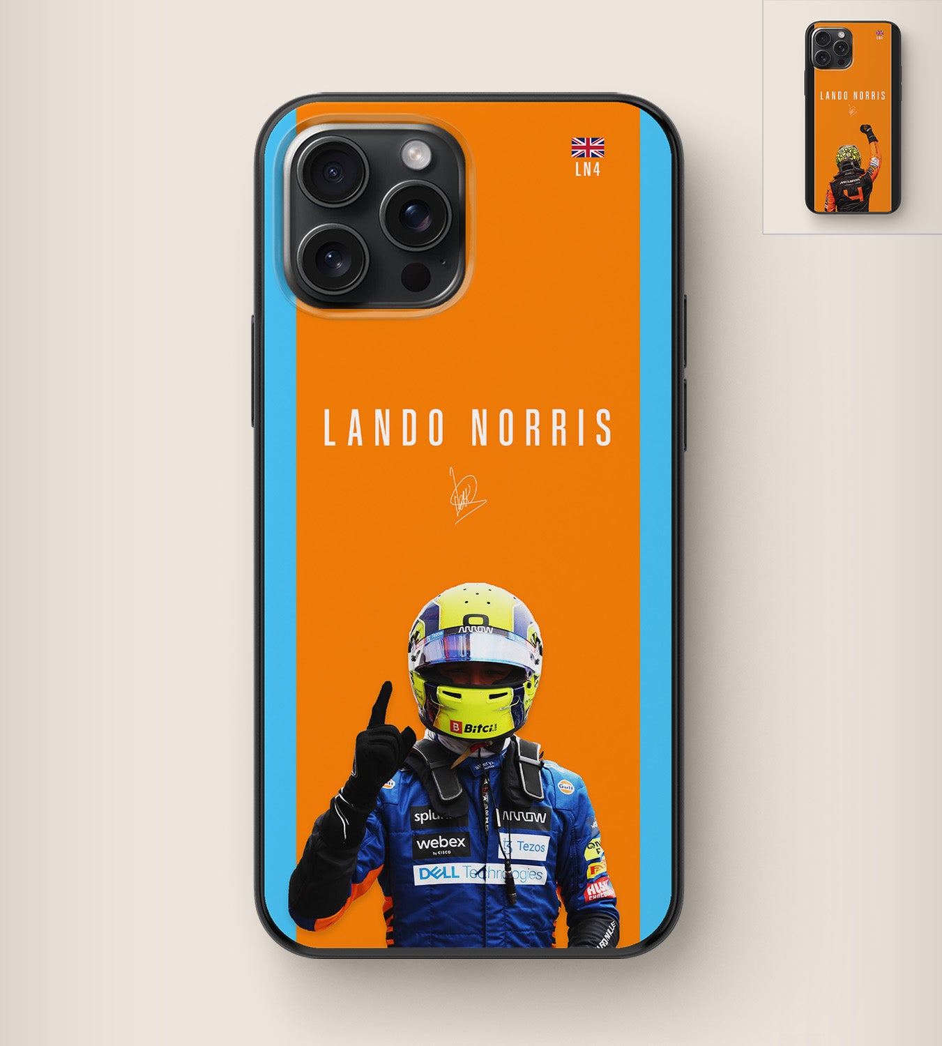 Formula 1 McLaren driver Lando Norris phone case