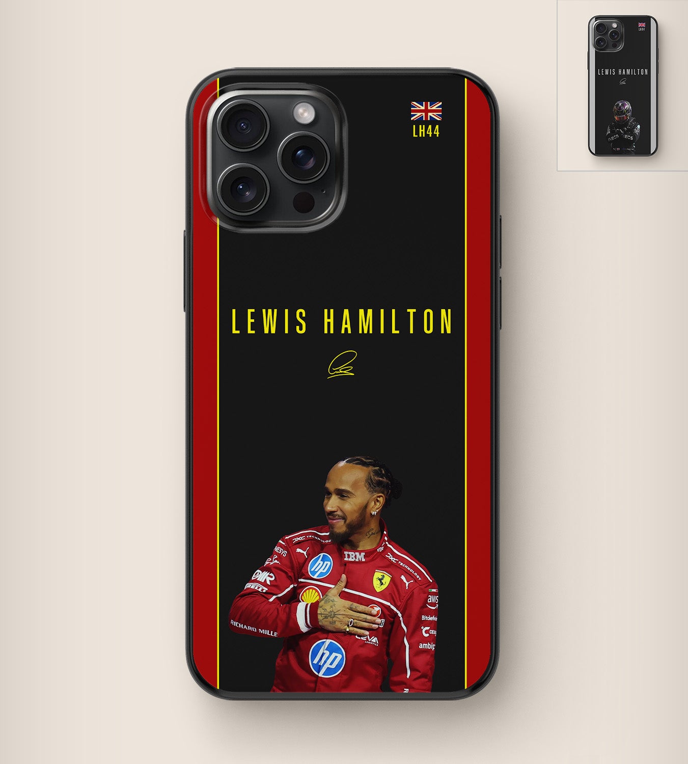 Formula 1 Ferrari driver Lewis Hamilton phone case
