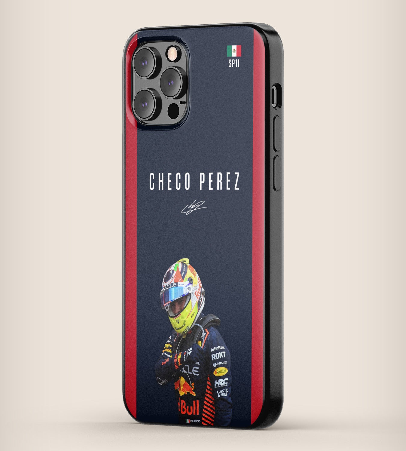 Formula 1 Red Bull driver Sergio Checo Perez phone case