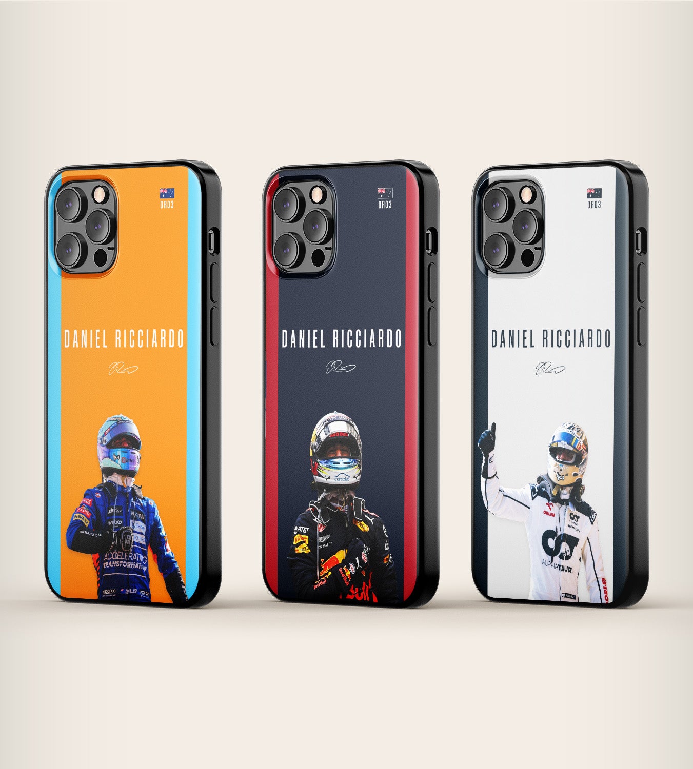 Formula 1 Red Bull and McLaren driver Daniel Ricciardo phone case