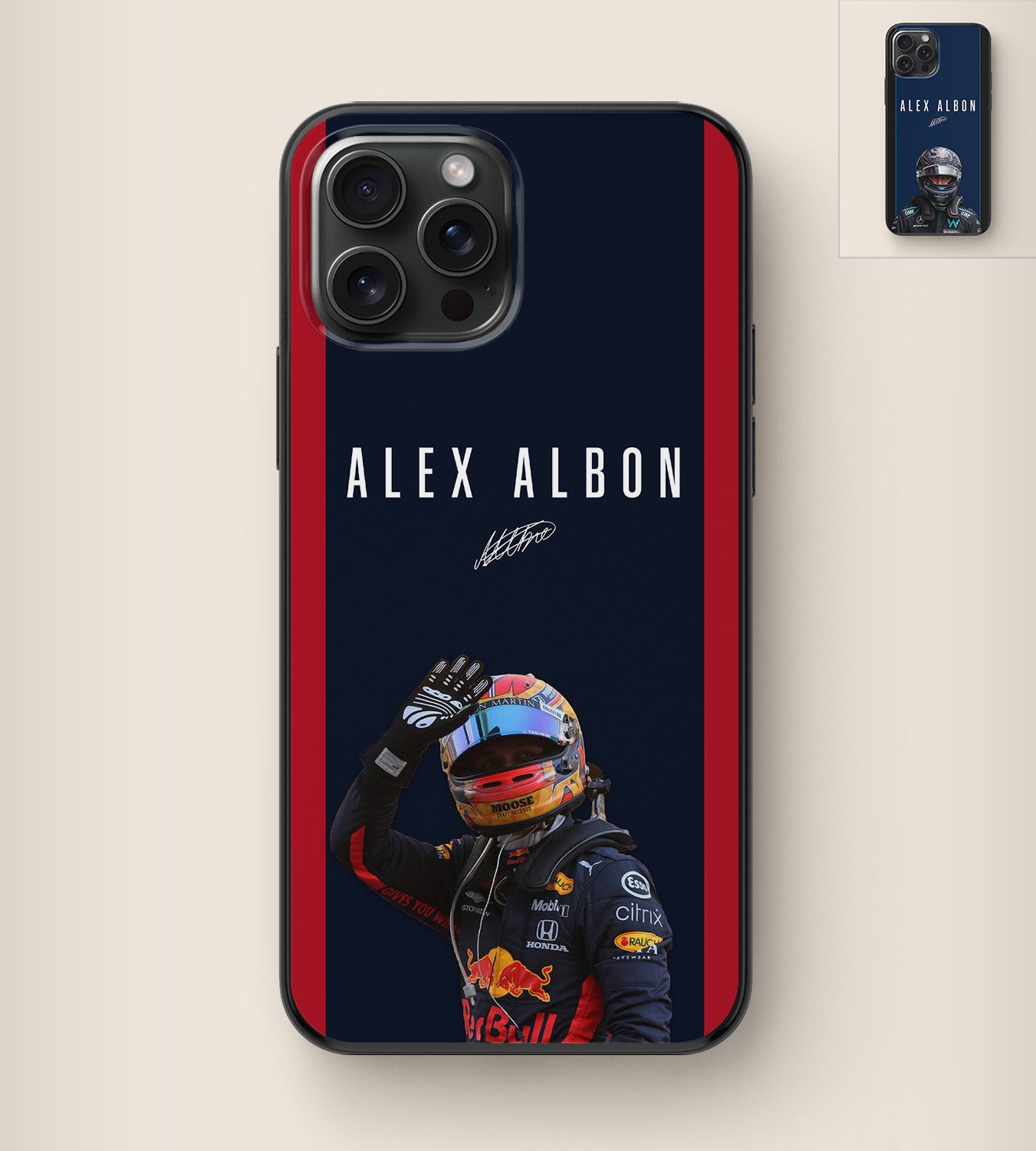 Formula 1 Red Bull driver Alexander (Alex) Albon phone case