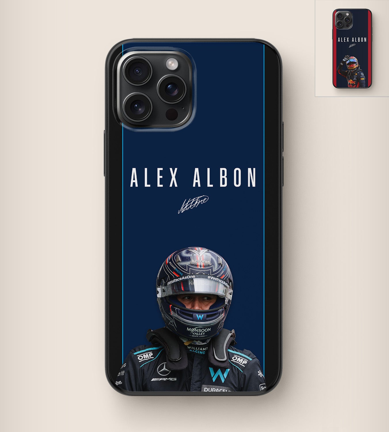 Formula 1 Williams driver Alexander (Alex) Albon phone case