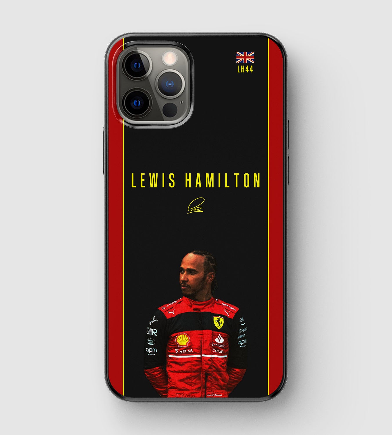 Formula 1 Ferrari driver Lewis Hamilton phone case