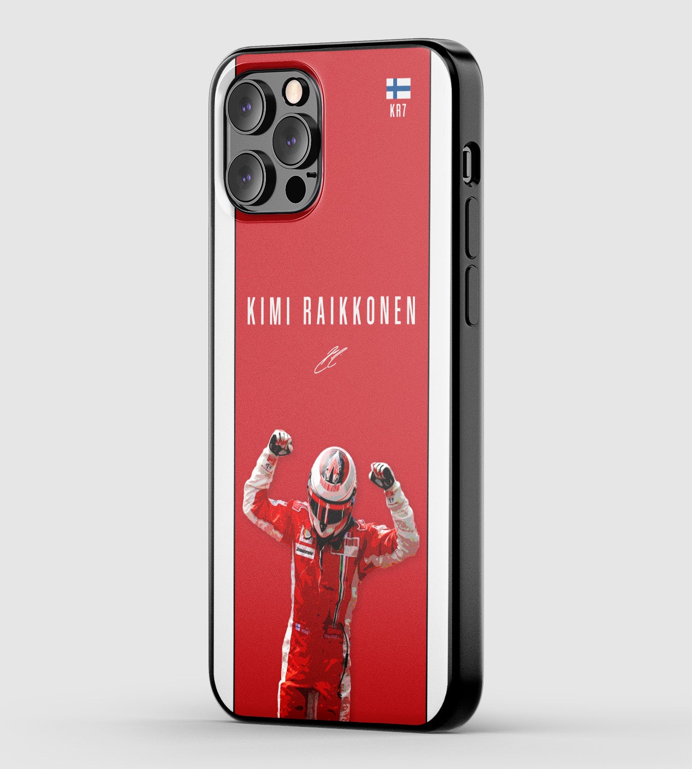 Iconic Formula 1 Ferrari driver Kimi Raikkonen phone case